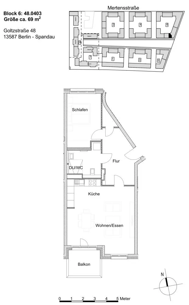 2 room apartment with 69 m² in Berlin – Photo 2