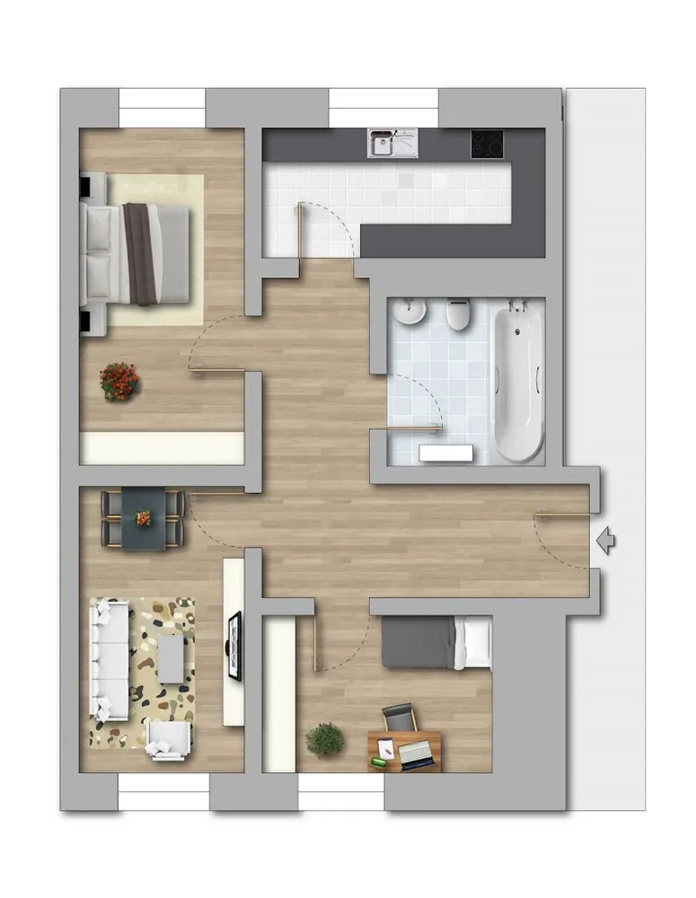 3 Zimmer Wohnung mit 63 m² in Merseburg – Bild 4