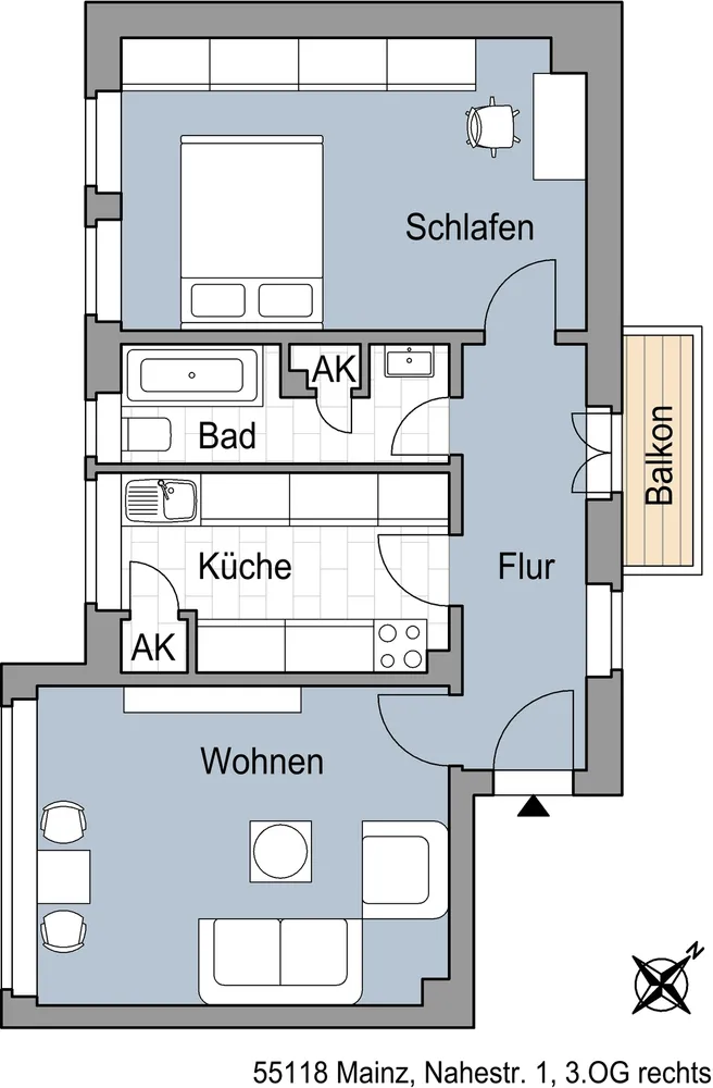 2 Zimmer Wohnung mit 52 m² in Mainz – Bild 5
