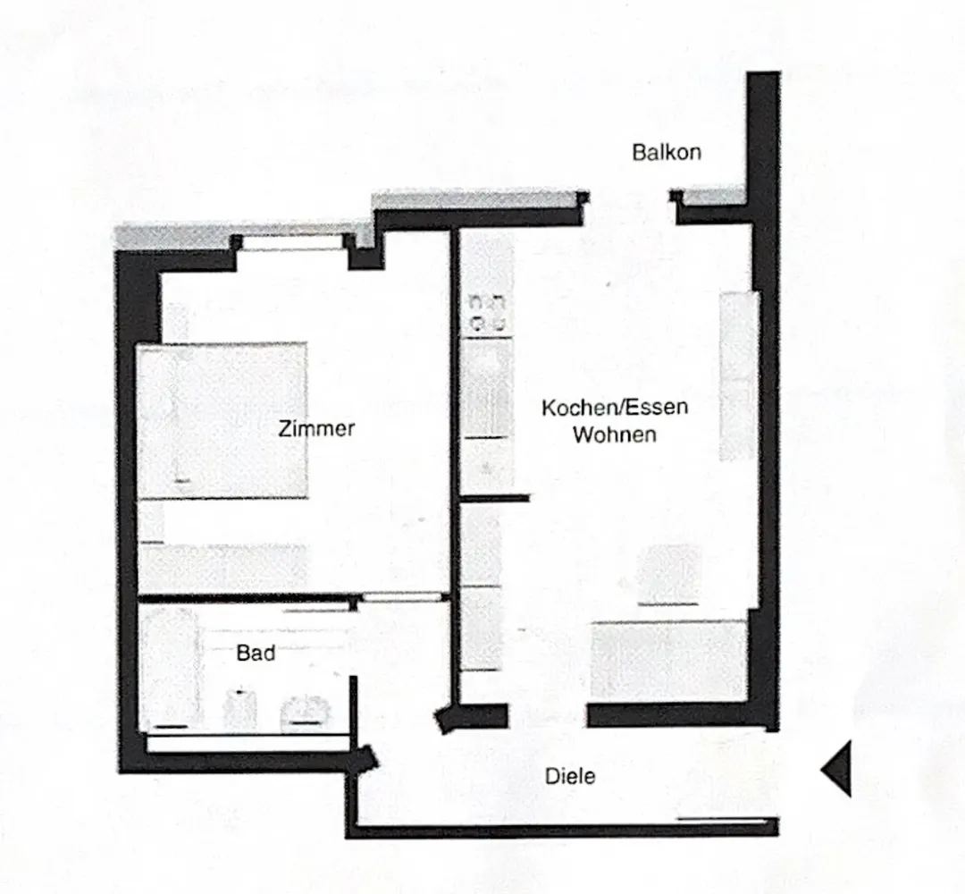 2 Zimmer Wohnung mit 44 m² in Dresden – Bild 2