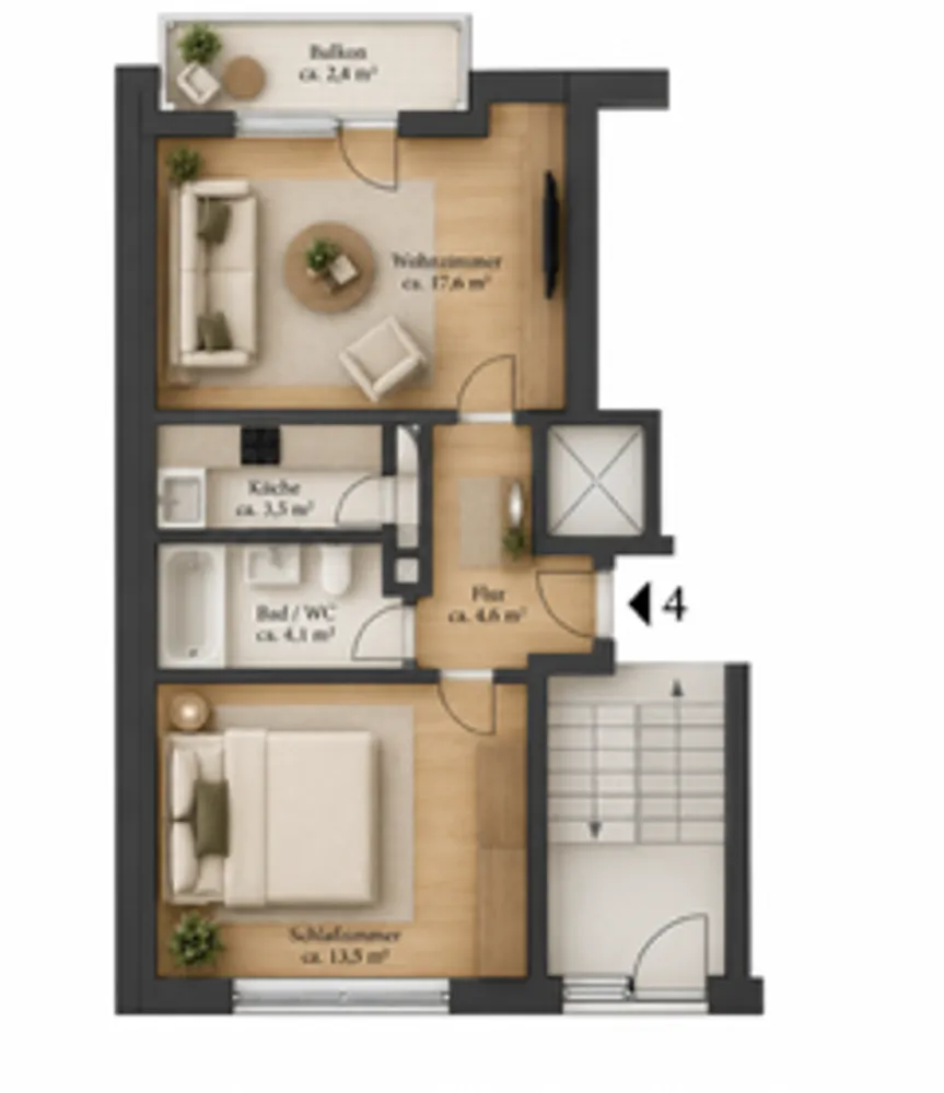 2 Zimmer Wohnung mit 45 m² in München – Bild 10