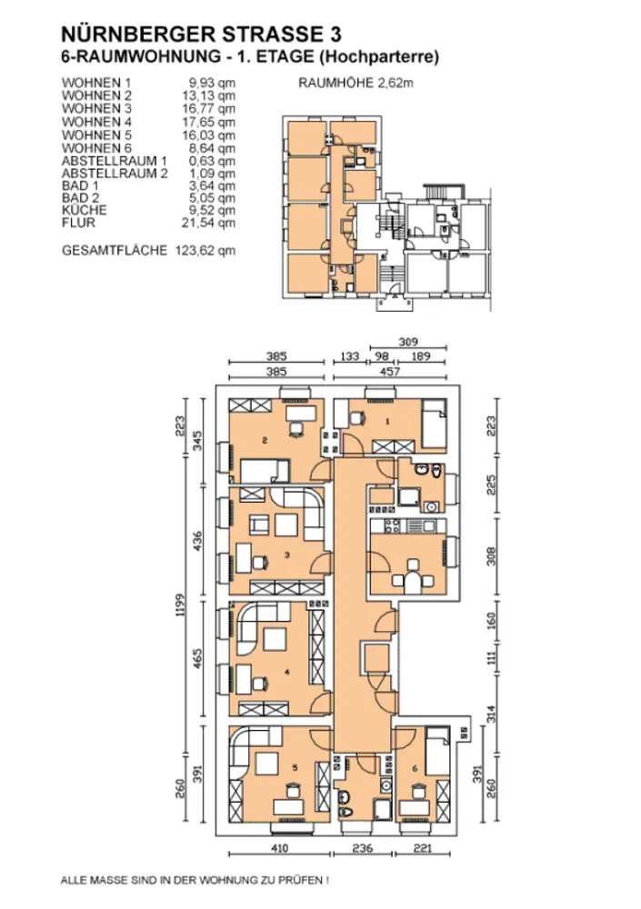 6 Zimmer Wohnung mit 124 m² in Dresden – Bild 2