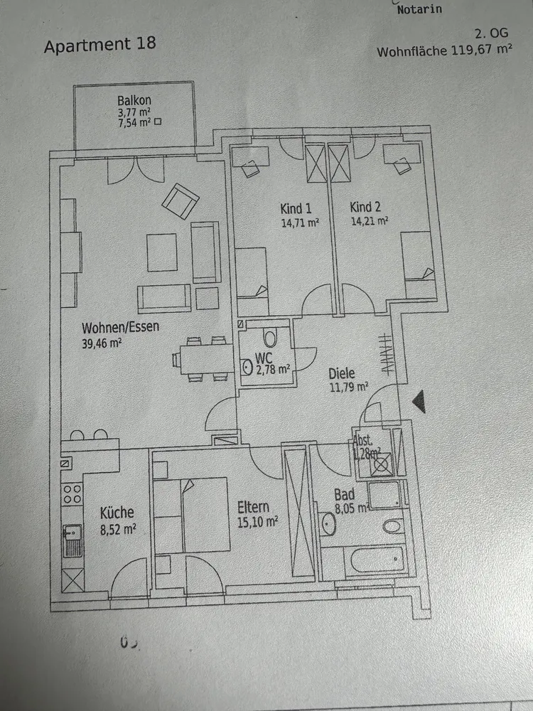 4 Zimmer Wohnung mit 120 m² in Hamburg – Bild 2