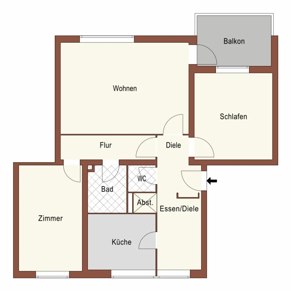 3 Zimmer Wohnung mit 83 m² in Lübeck – Bild 3