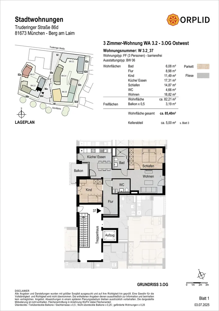 3 Zimmer Wohnung mit 85 m² in München – Bild 6
