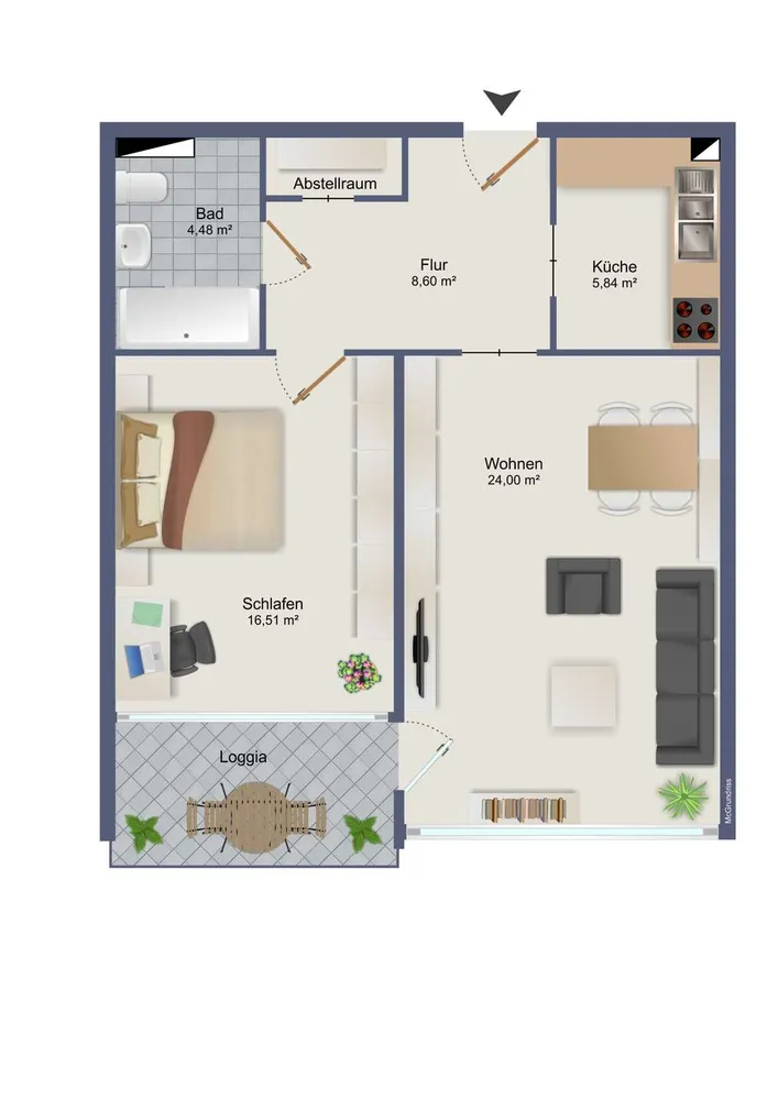 2 Zimmer Wohnung mit 64 m² in Hannover – Bild 8