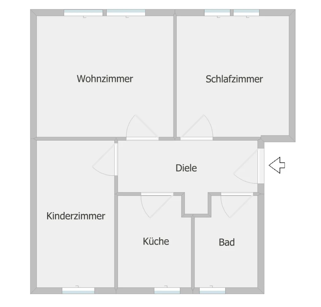 3 Zimmer Wohnung mit 64 m² in Essen – Bild 2