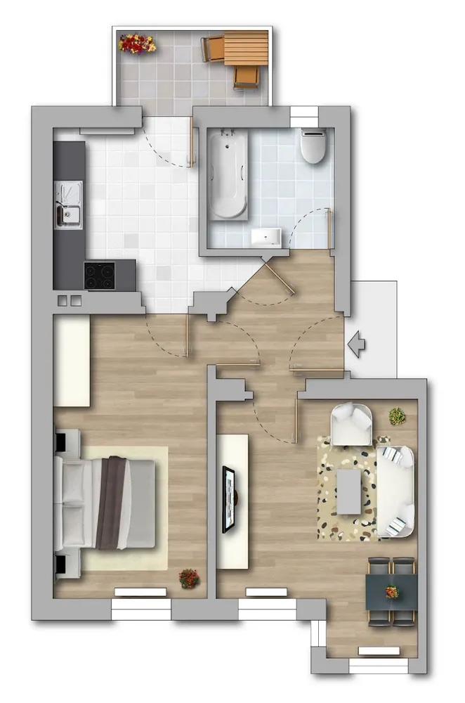 2 Zimmer Wohnung mit 52 m² in Magdeburg – Bild 10