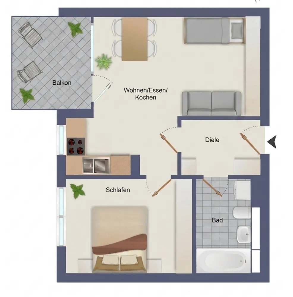 2 Zimmer Wohnung mit 52 m² in München – Bild 12
