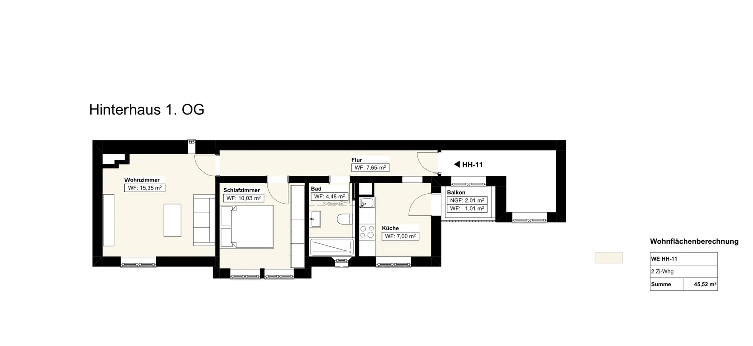 2 Zimmer Wohnung mit 46 m² in Frankfurt am Main – Bild 11