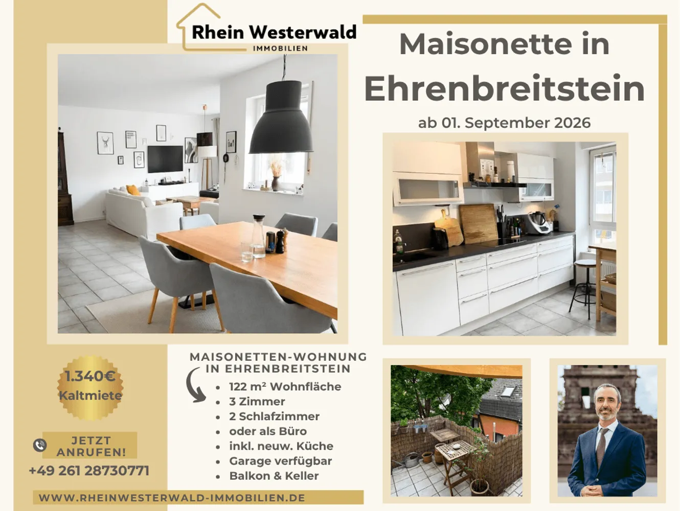 3 Zimmer Wohnung mit 122 m² in Koblenz – Bild 1
