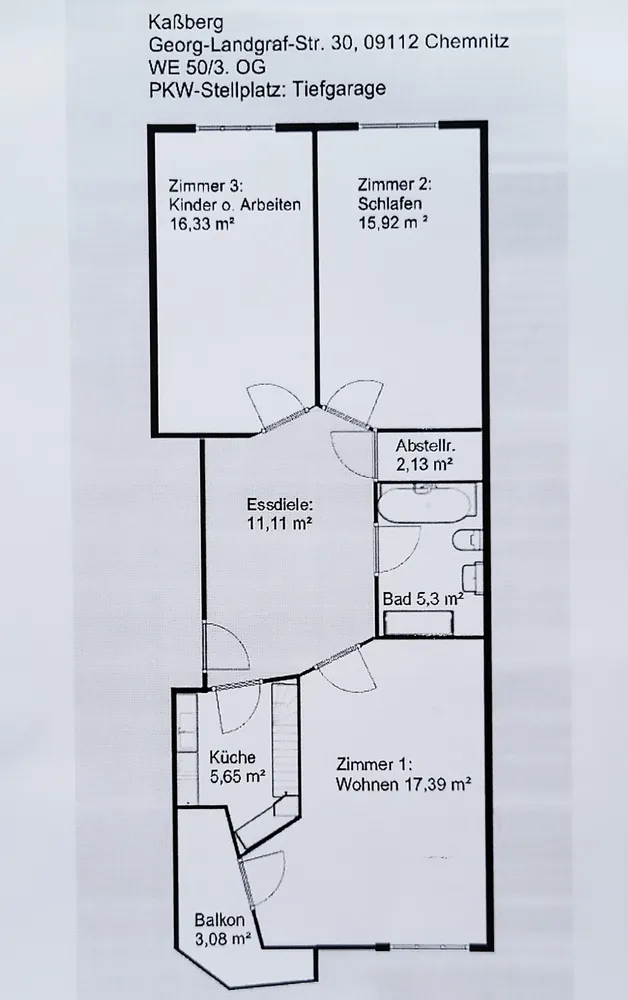 3 room apartment with 78 m² in Chemnitz – Photo 4