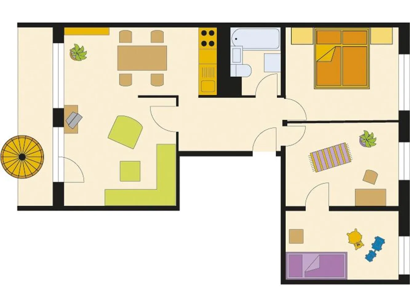 4 Zimmer Wohnung mit 67 m² in Halle (Saale) – Bild 3