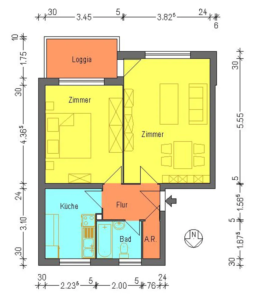 2 Zimmer Wohnung mit 54 m² in Berlin – Bild 2