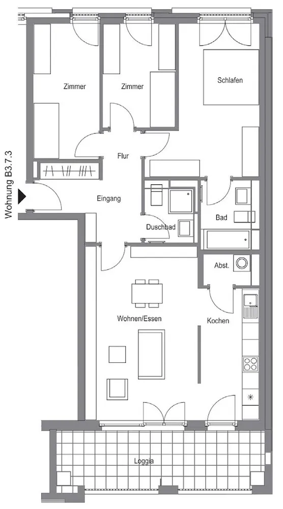4 room apartment with 108 m² in Frankfurt am Main – Photo 4