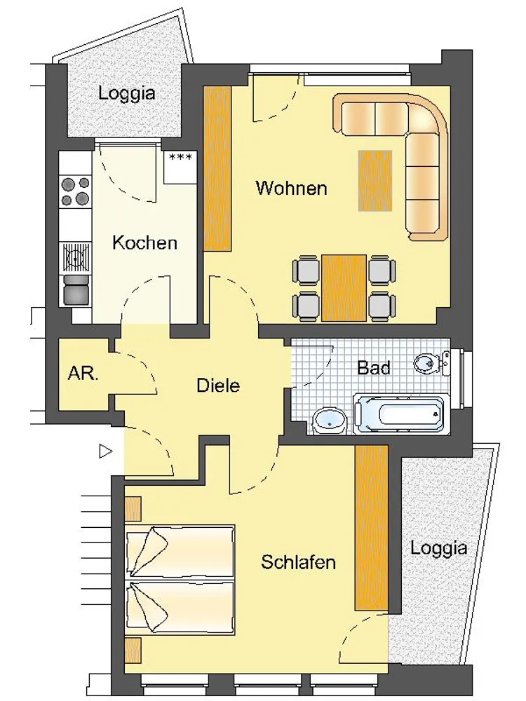 2 Zimmer Wohnung mit 61 m² in Lünen – Bild 8