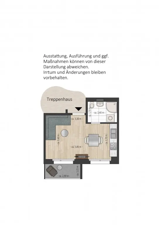 Studio mit 27 m² in Dessau-Roßlau – Bild 6