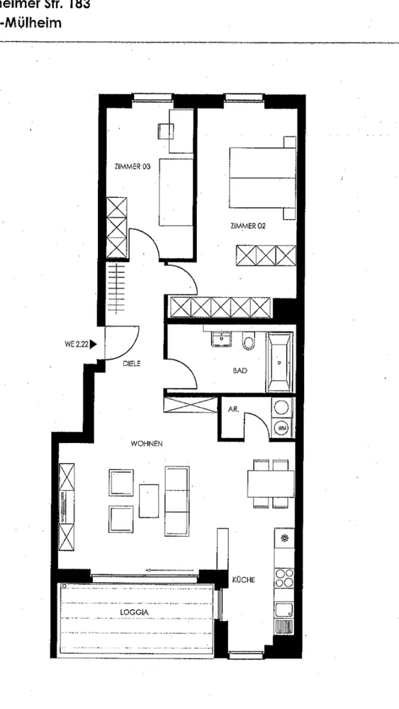 3 room apartment with 92 m² in Cologne – Photo 4