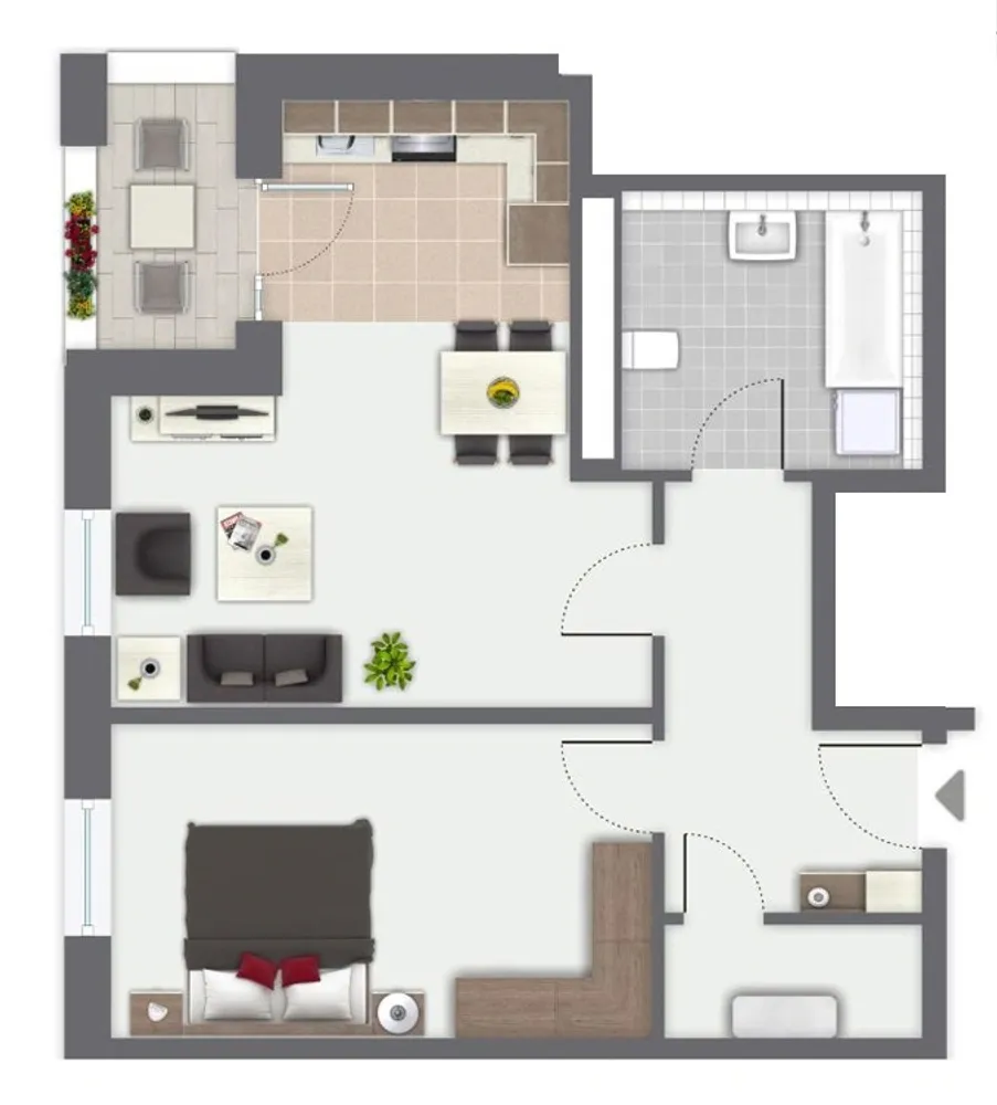 2 Zimmer Wohnung mit 56 m² in Dresden – Bild 2