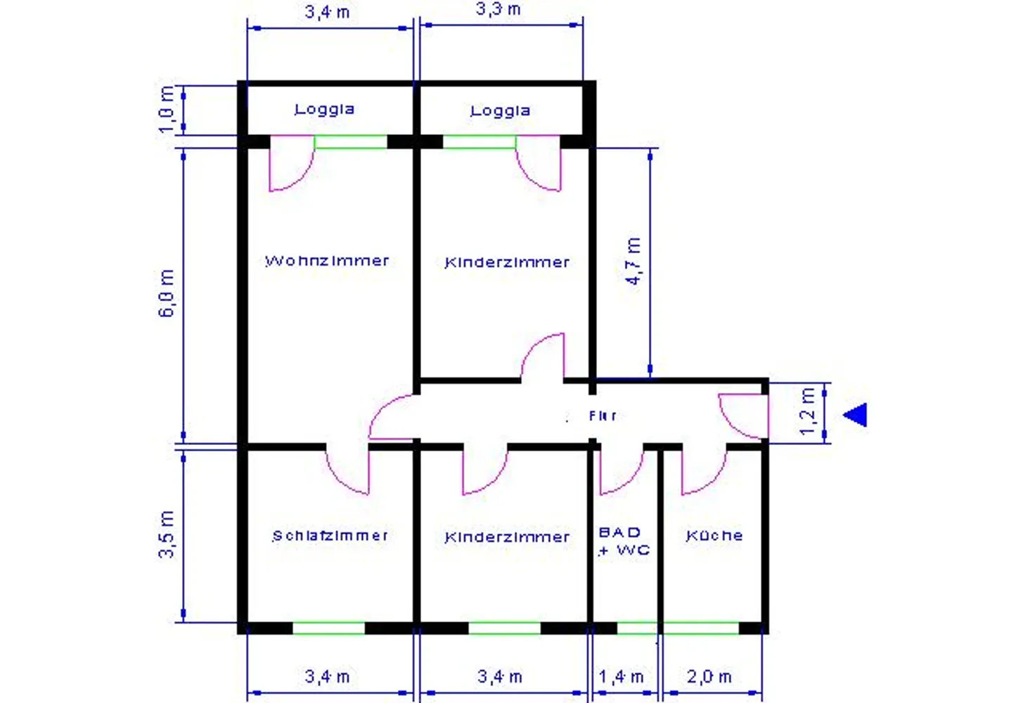 3 Zimmer Wohnung mit 83 m² in Magdeburg – Bild 1