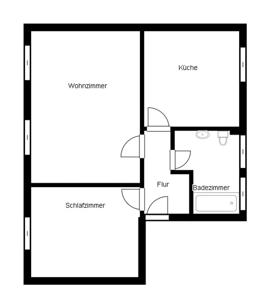 2 Zimmer Wohnung mit 58 m² in Dortmund – Bild 2