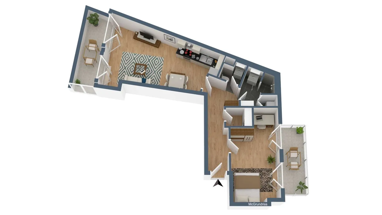 2 room apartment with 72 m² in Hamburg – Photo 11