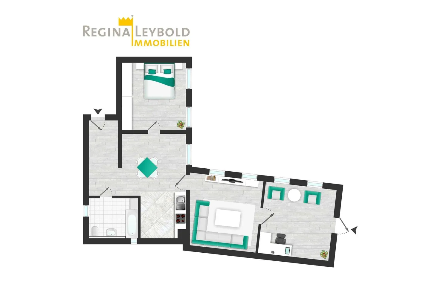 3 Zimmer Wohnung mit 93 m² in Coburg – Bild 1