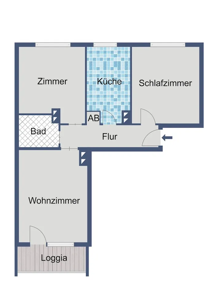 3 Zimmer Wohnung mit 60 m² in Frankfurt am Main – Bild 5
