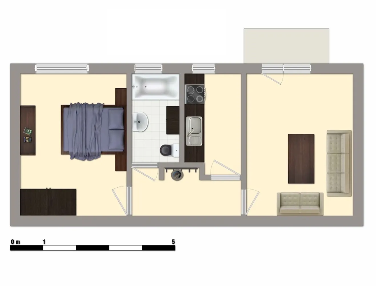 2 Zimmer Wohnung mit 47 m² in Merseburg – Bild 6