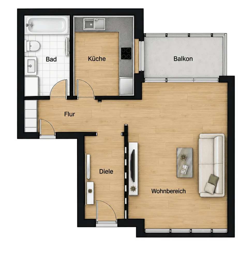 1 Zimmer Wohnung mit 44 m² in Hamburg – Bild 10