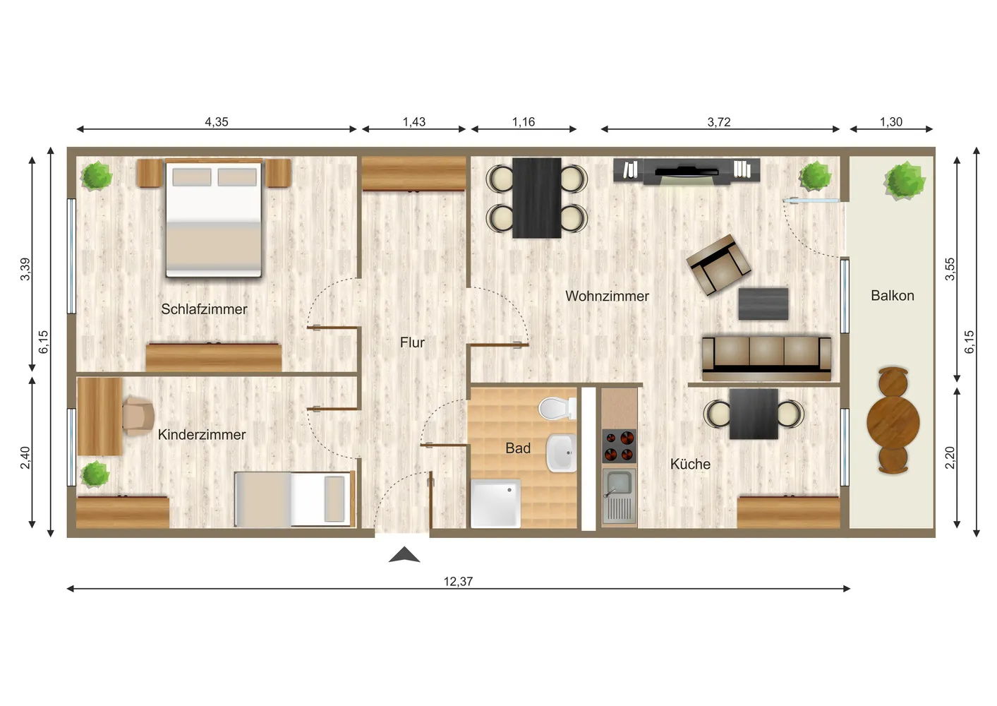 3 room apartment with 84 m² in Gera – Photo 2