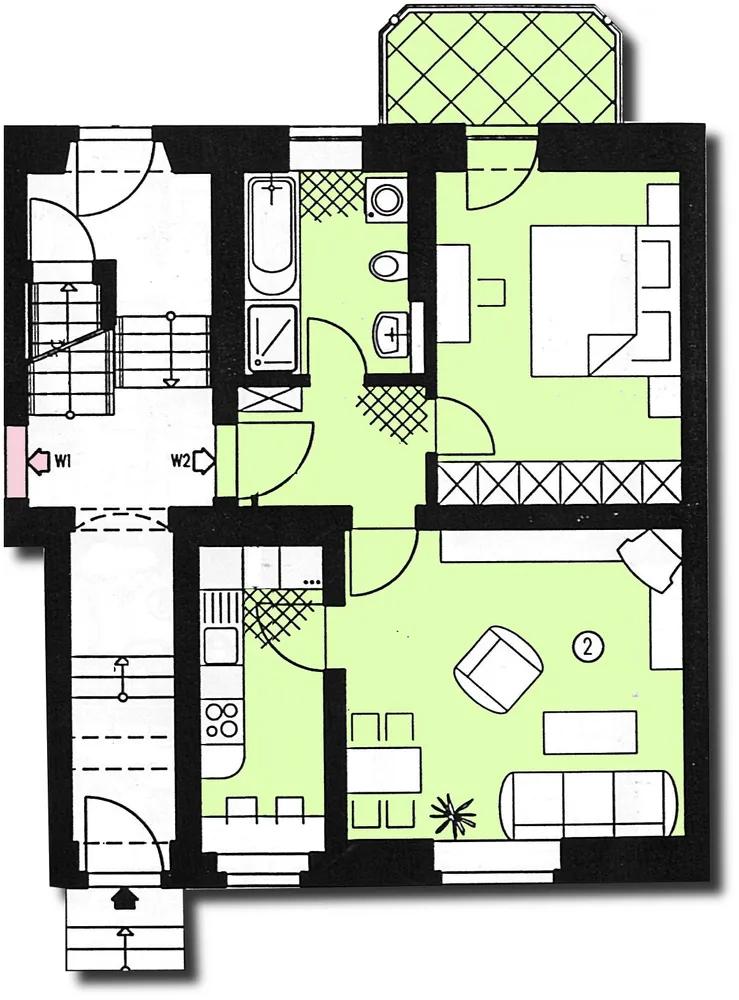 2 Zimmer Wohnung mit 52 m² in Zwickau – Bild 6