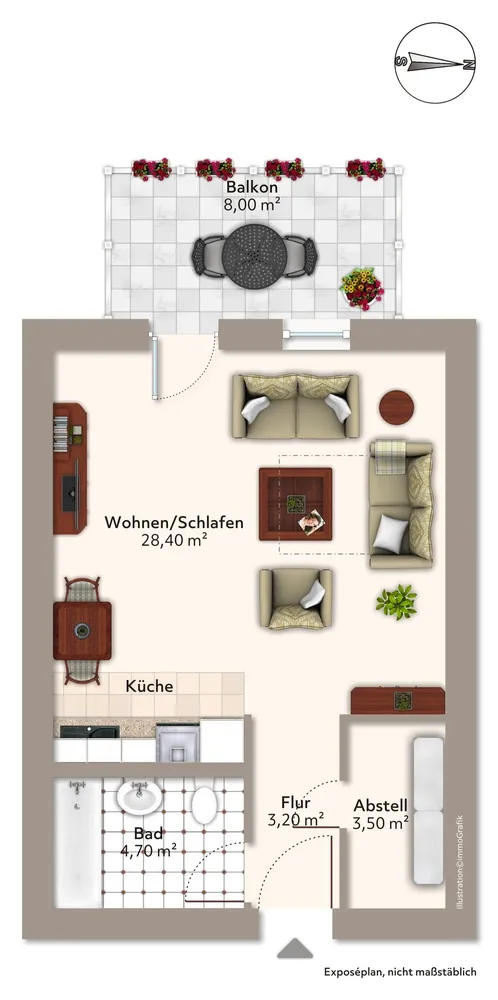 1 Zimmer Wohnung mit 48 m² in Magdeburg – Bild 12