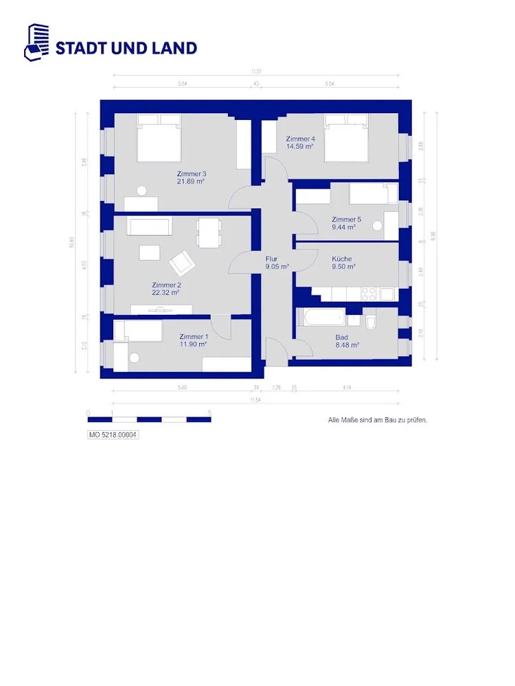 5 Zimmer Wohnung mit 108 m² in Berlin – Bild 11