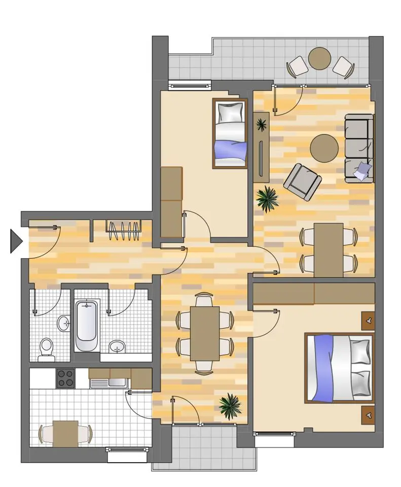 3 Zimmer Wohnung mit 81 m² in Düsseldorf – Bild 1