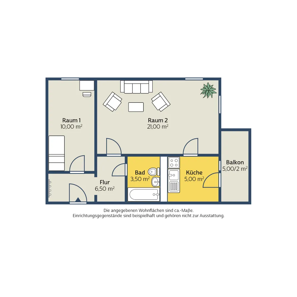 2 Zimmer Wohnung mit 49 m² in Leipzig – Bild 2