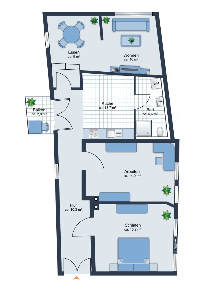 3 Zimmer Wohnung mit 80 m² in Coburg – Bild 8