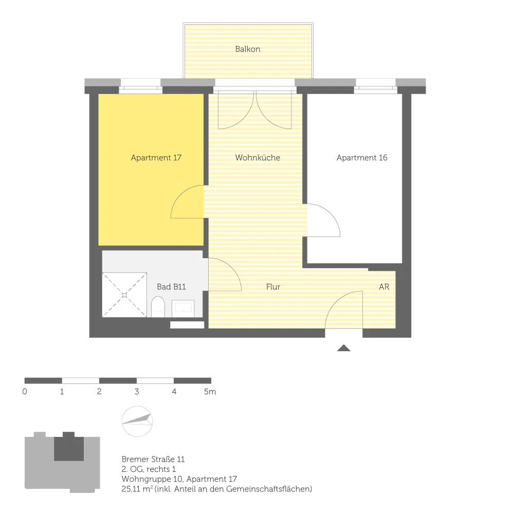 1 Zimmer Wohnung mit 25 m² in Berlin – Bild 8