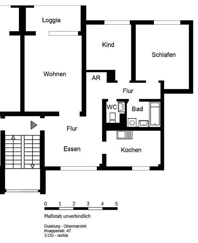 3 Zimmer Wohnung mit 80 m² in Duisburg – Bild 4