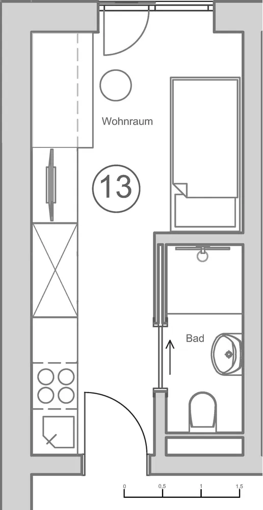 1 Zimmer Wohnung mit 15 m² in Stuttgart – Bild 4