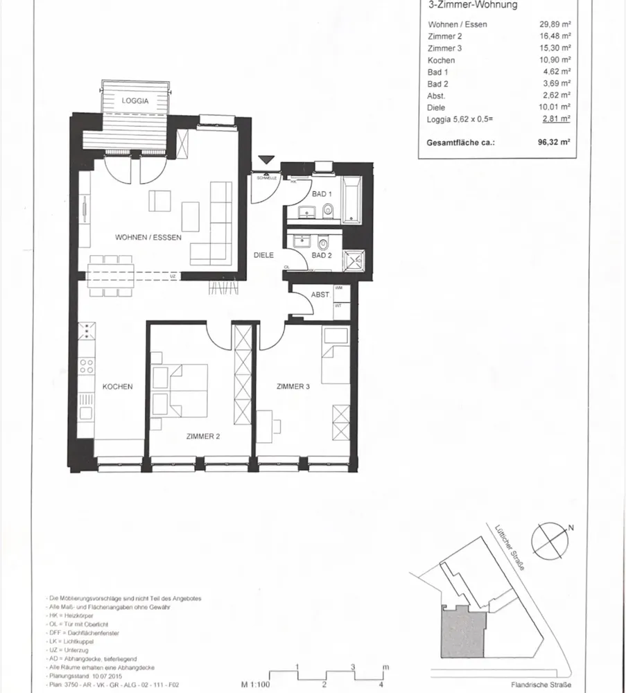 3 room apartment with 97 m² in Cologne – Photo 2