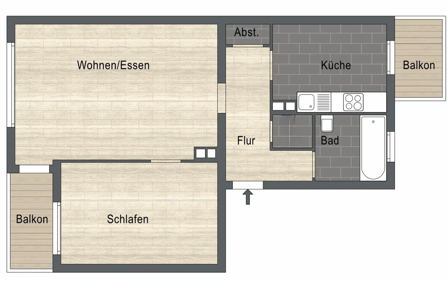 2 Zimmer Wohnung mit 60 m² in Nürnberg – Bild 1