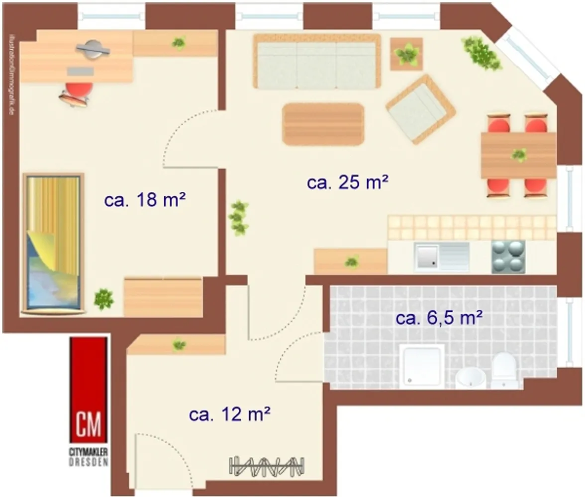 2 Zimmer Wohnung mit 56 m² in Pirna – Bild 11