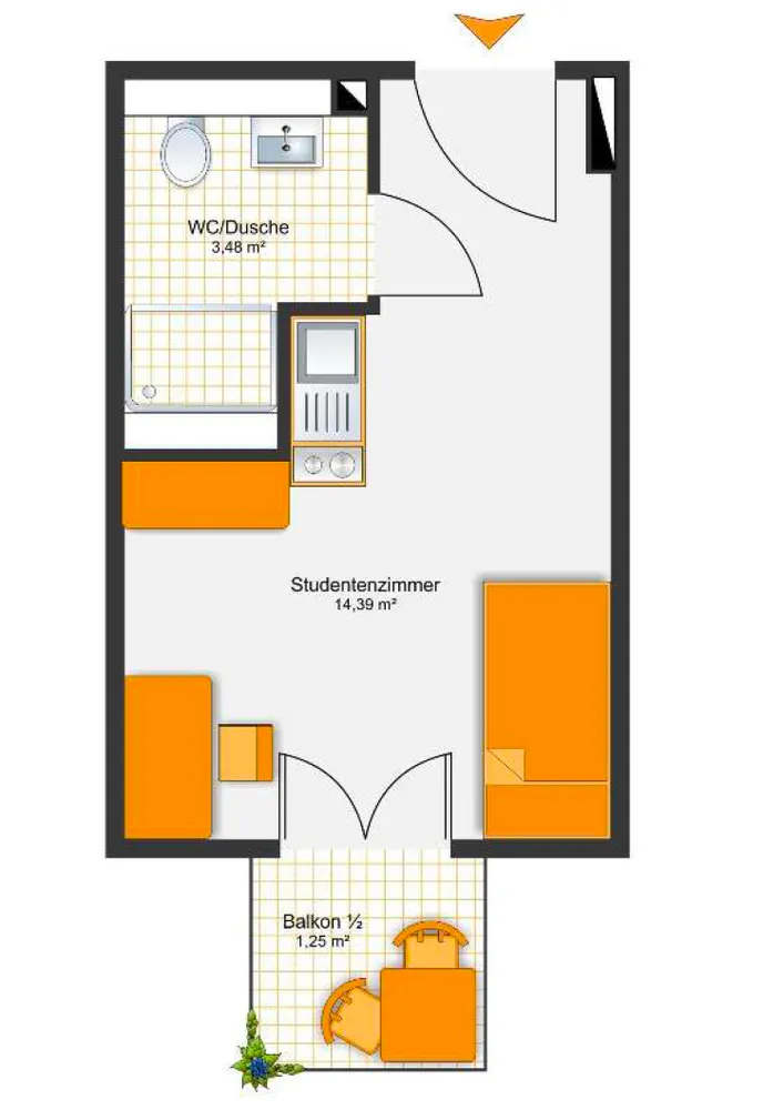 1 Zimmer Wohnung mit 20 m² in München – Bild 6