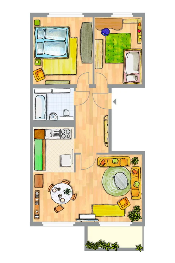 3 Zimmer Wohnung mit 57 m² in Wittenberg – Bild 4