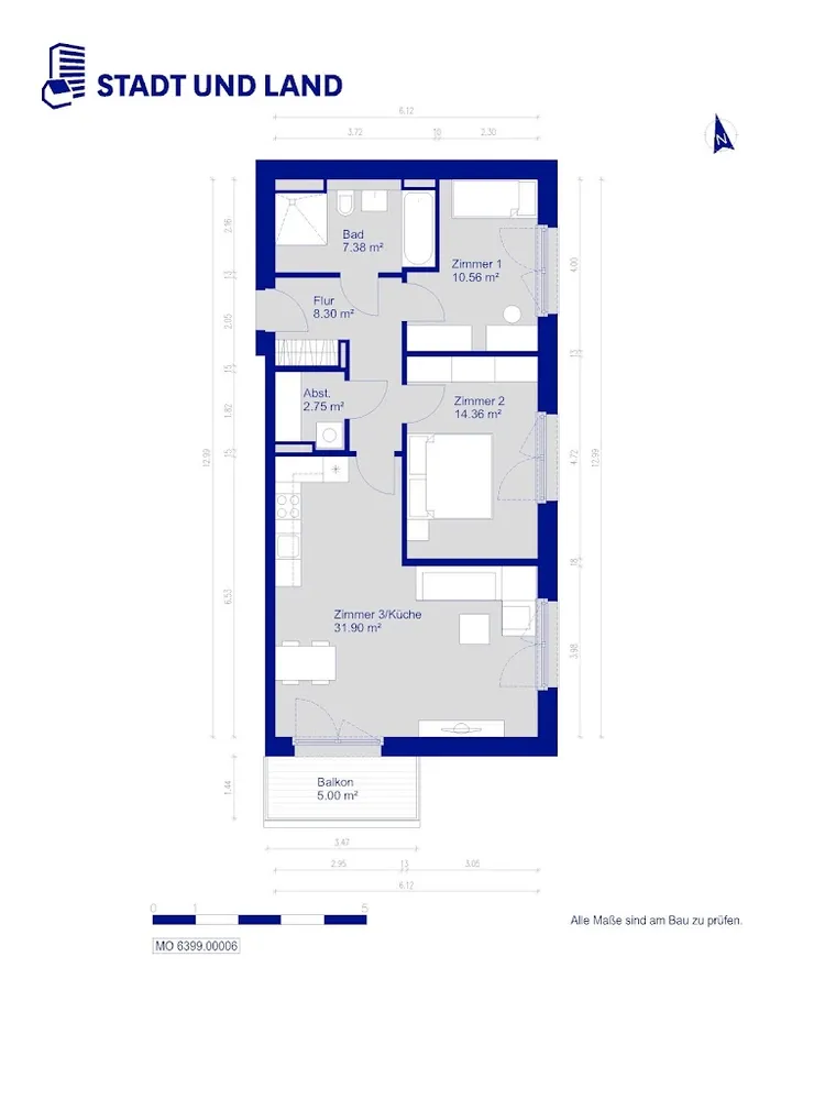 3 room apartment with 77 m² in Berlin – Photo 2