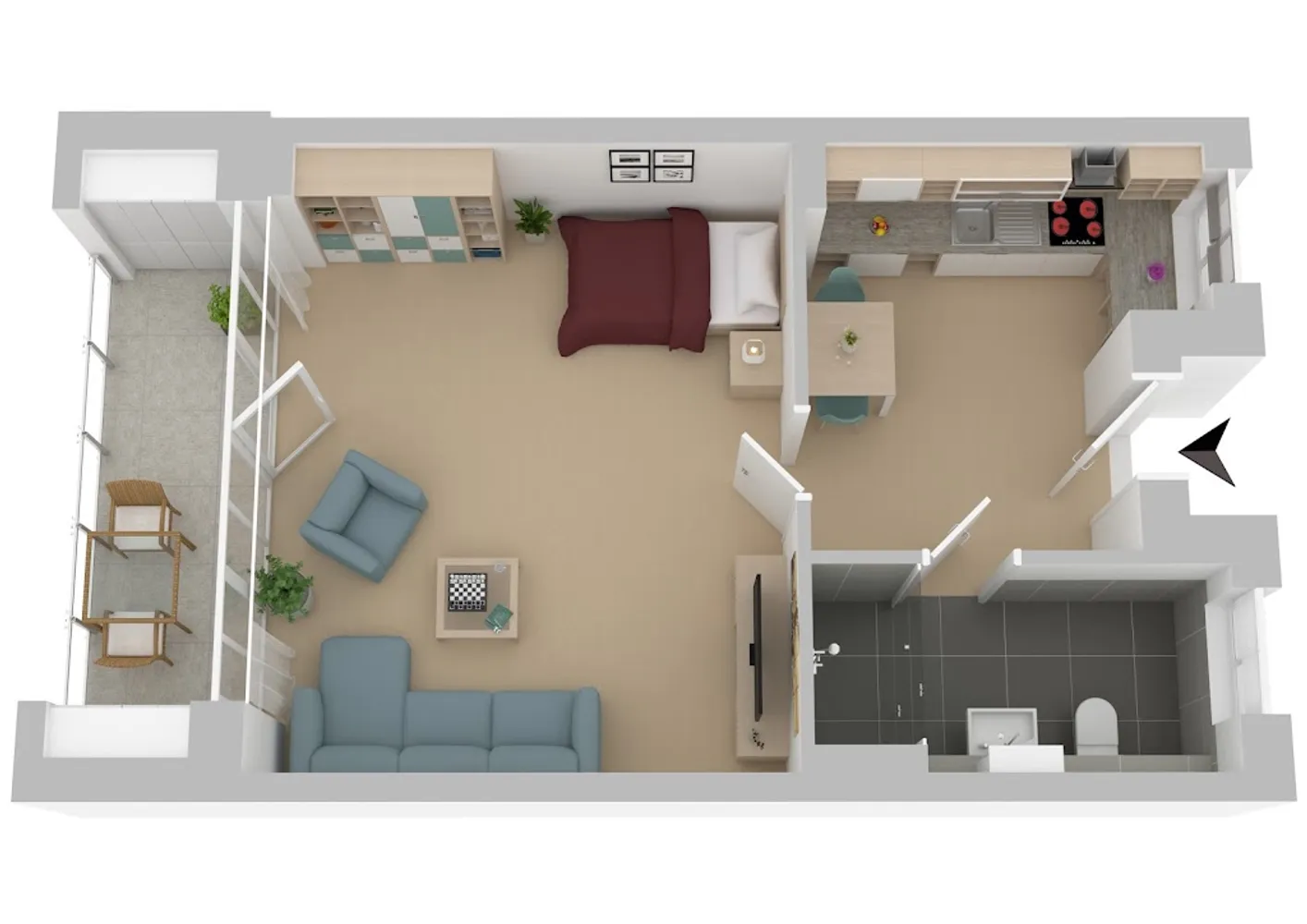 1 Zimmer Wohnung mit 48 m² in Braunschweig – Bild 3