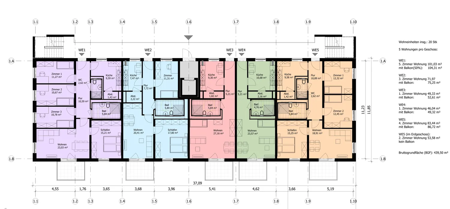 3 Zimmer Wohnung mit 75 m² in Frankfurt am Main – Bild 3