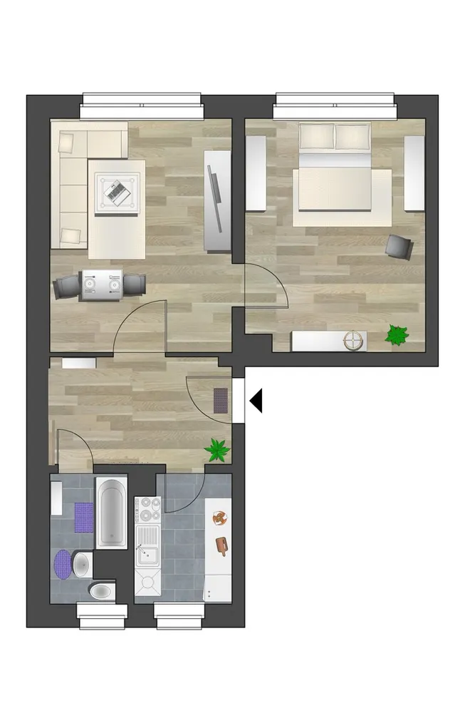 2 Zimmer Wohnung mit 46 m² in Chemnitz – Bild 4