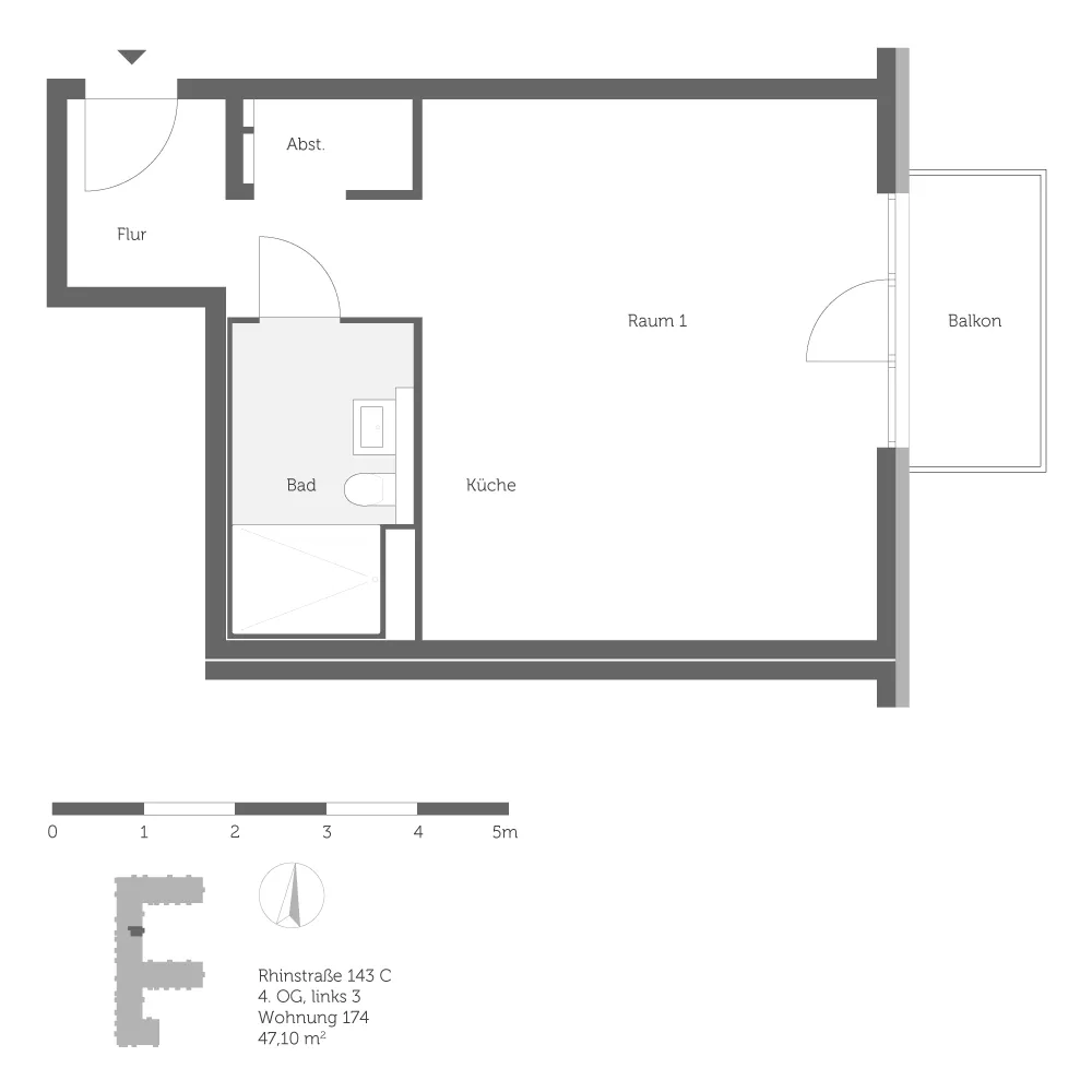 1 room apartment with 47 m² in Berlin – Photo 3